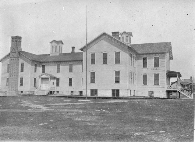 The Central School building was erected in 1882 with an initial enrollment of 76 students. It was replaced by the new Junior High building in 1931