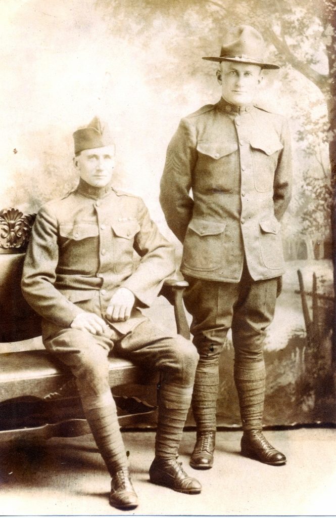 World War I veterans Scott Creighton (left ) and Alex Creighton (right)