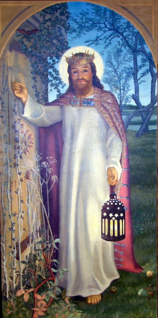 "Light of the World" an altar painting by August Klagstad, courtesy of Pleasant Valley Church of the Brethren in Weyers Cave, Virginia