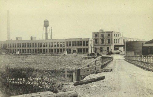 The paper mill was quickly repaired following the flood of 1920.