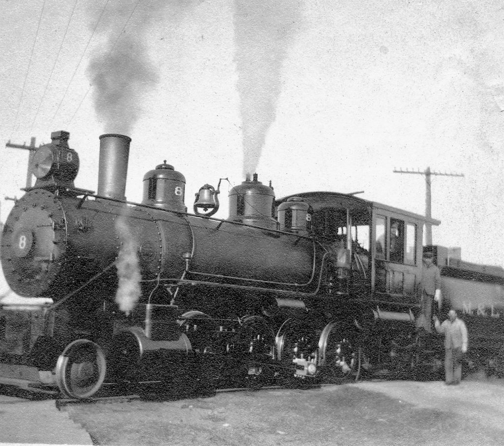 Engine No. 8 was acquired in 1912 from the Atlantic Mining Copper Range. The engine was renumbered 2380 sometime prior to 1952 and was scrapped in 1953. Niles and Helmka Families Collection