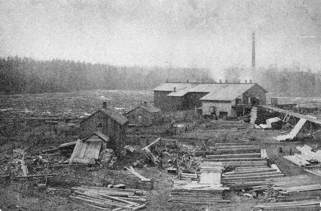 Above is a circa 1870s photo of the Jamestown sawmill which was located just east of Manistique on the Manistique River. The mill was in operation from 1875 to about 1882. SCHS photo.